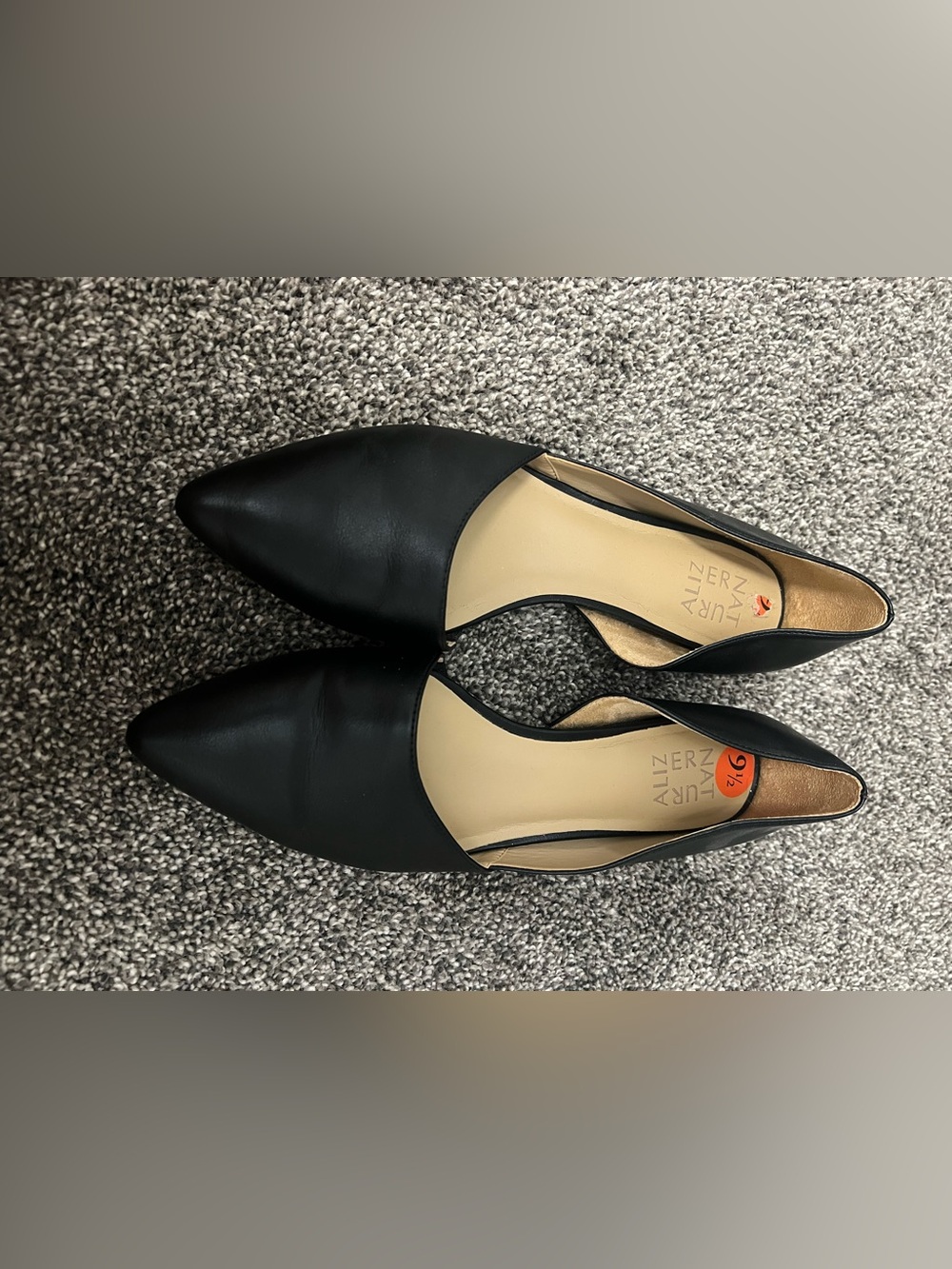 Naturalizer Black Pointed D'Orsay Flats